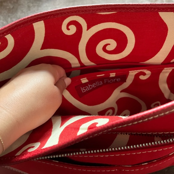 NWOT Isabella Fiore Red Diaper Bag - Picture 11 of 16
